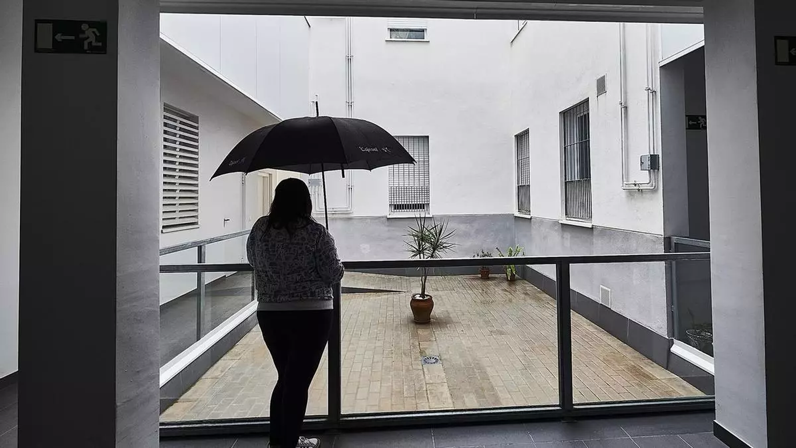 Imagen de un patio común en un inmueble de la calle Osorio.