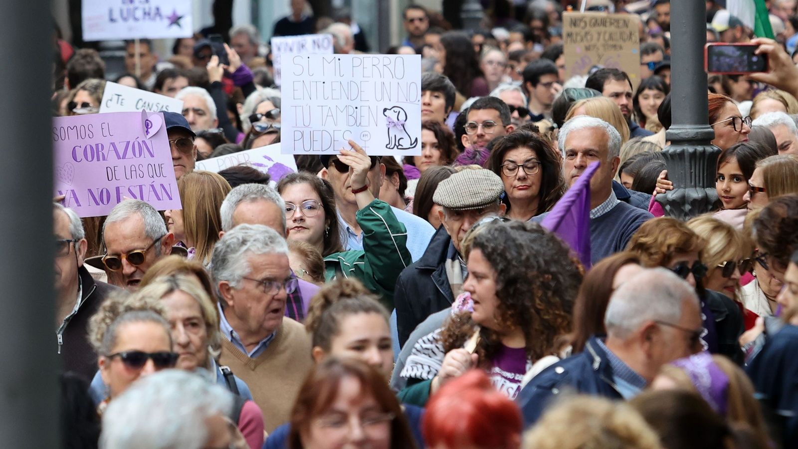 Imágenes de la manifestación en Jerez por el Día Internacional de las Mujeres