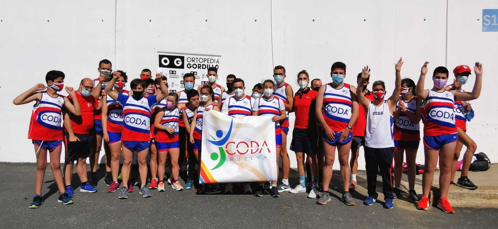 Deportistas del Club Onubense de Deportes Adaptados (CODA).