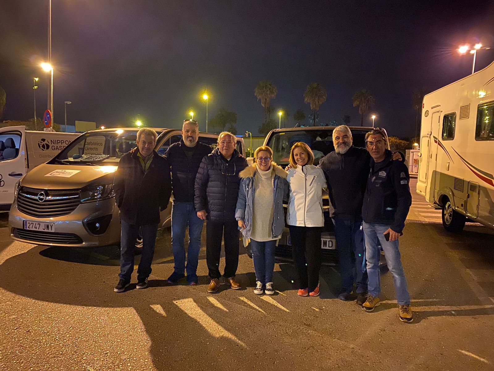 Equipo de la caravana solidaria que ha partido de El Puerto.