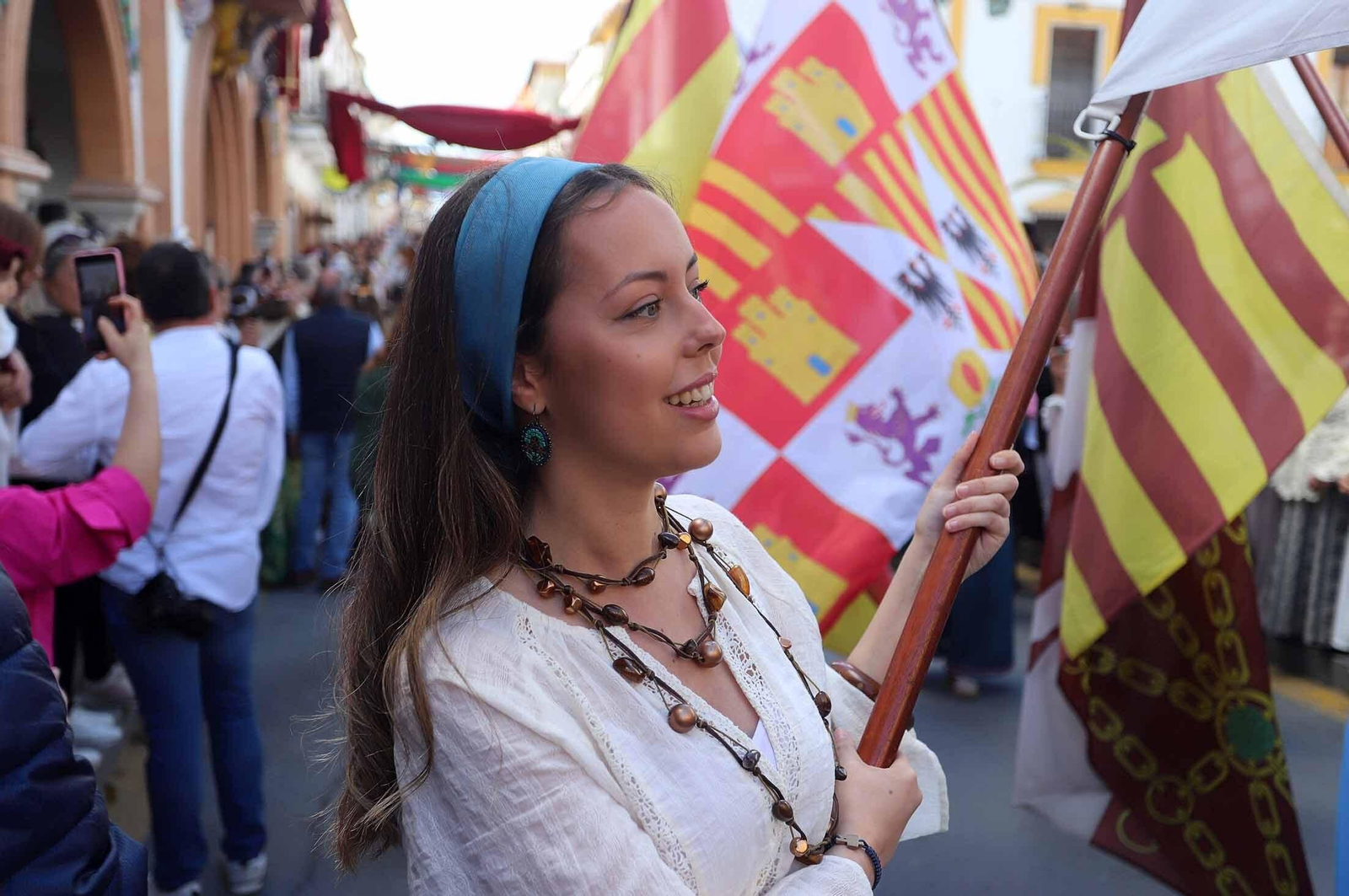 Imágenes del gran ambiente en la Feria Medieval de Palos de la Frontera, Huelva