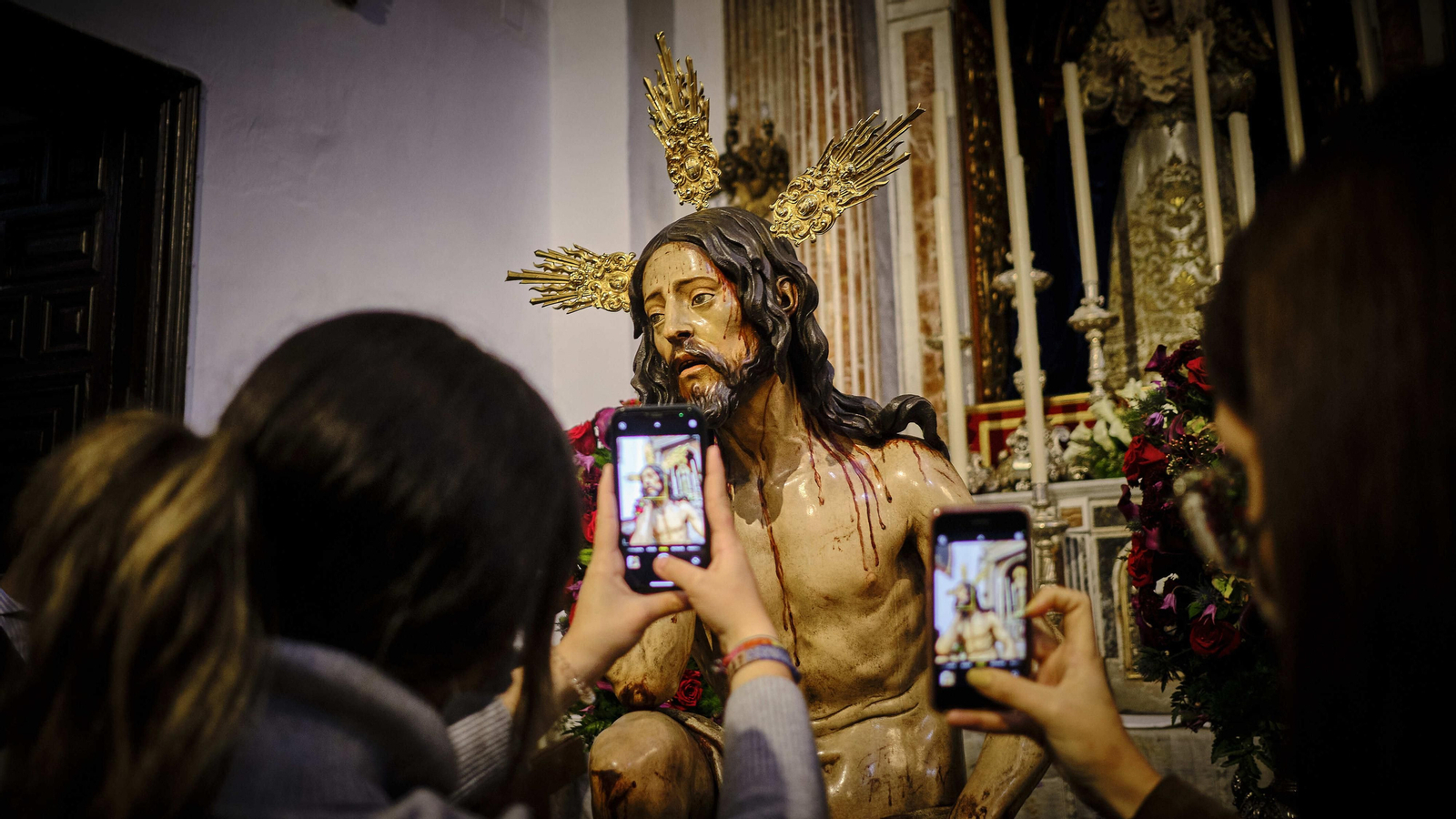 Cristo de Humildad y Paciencia, ya restaurado.