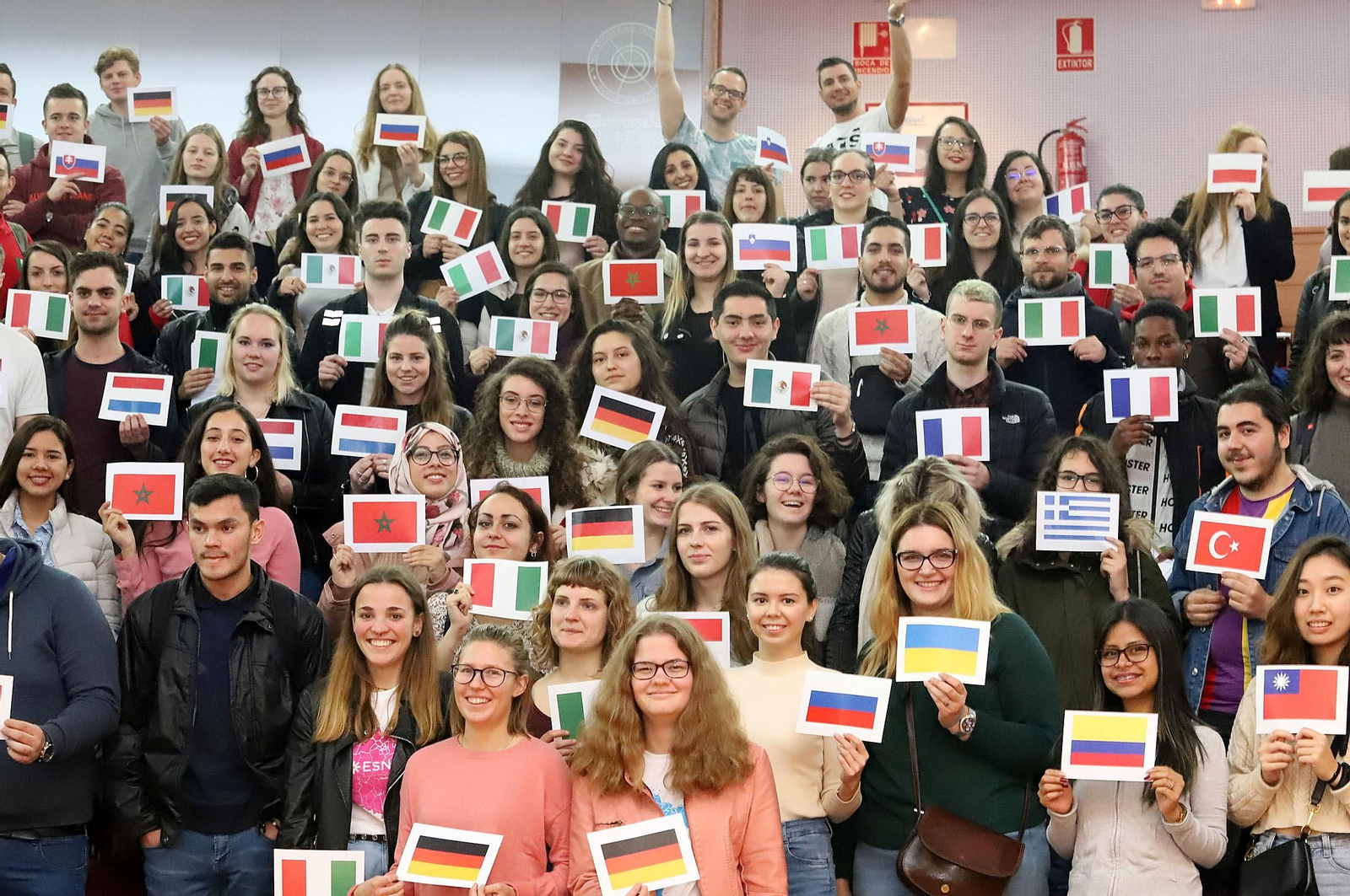 Imágenes de la llegada de erasmus a la Universidad de Huelva