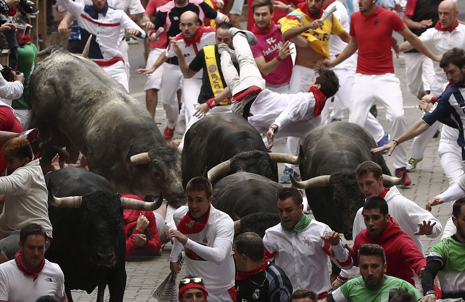 Las imágenes del último encierro de los sanfermines