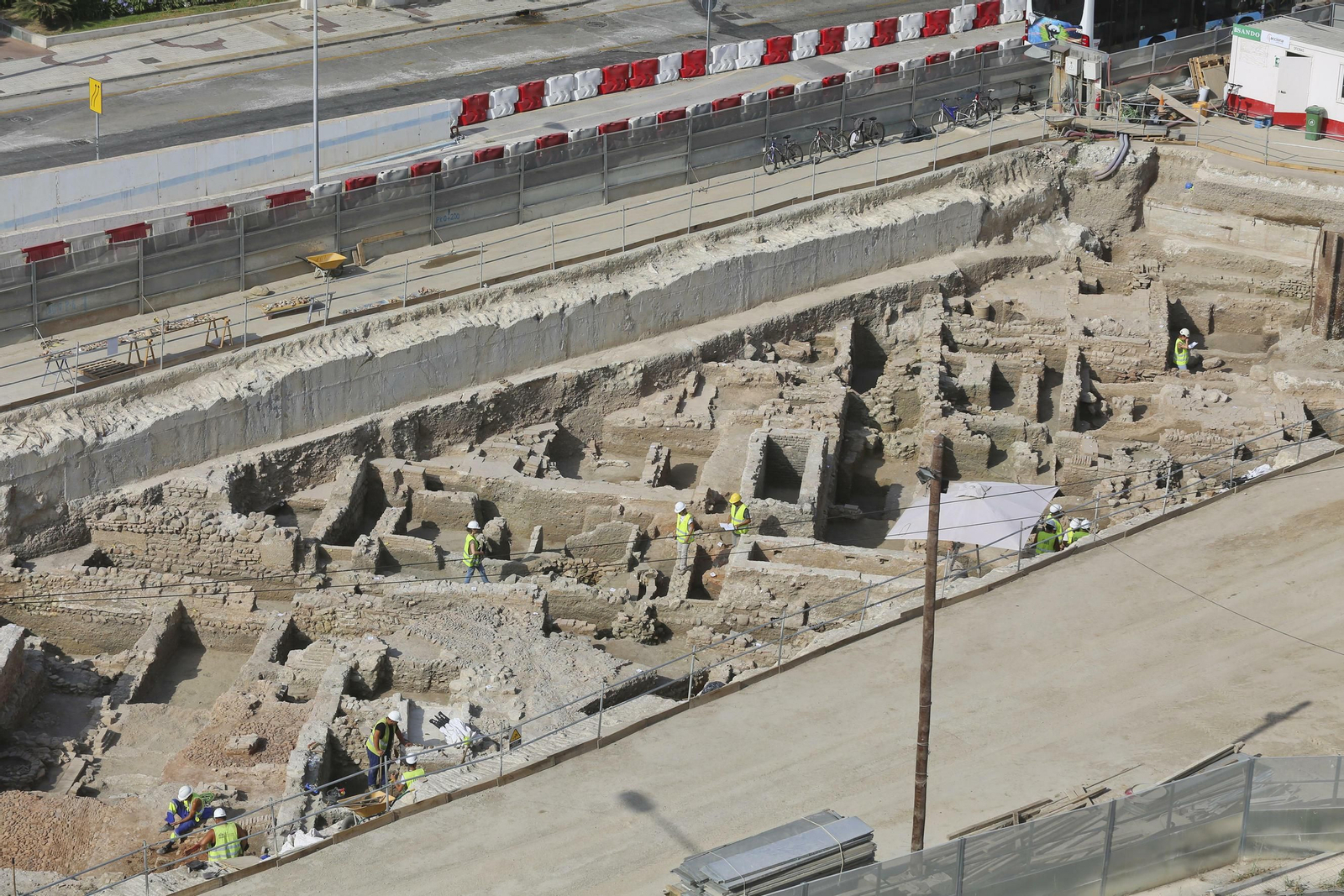 Las fotos de los restos arqueológicos en la obra del Metro de Málaga