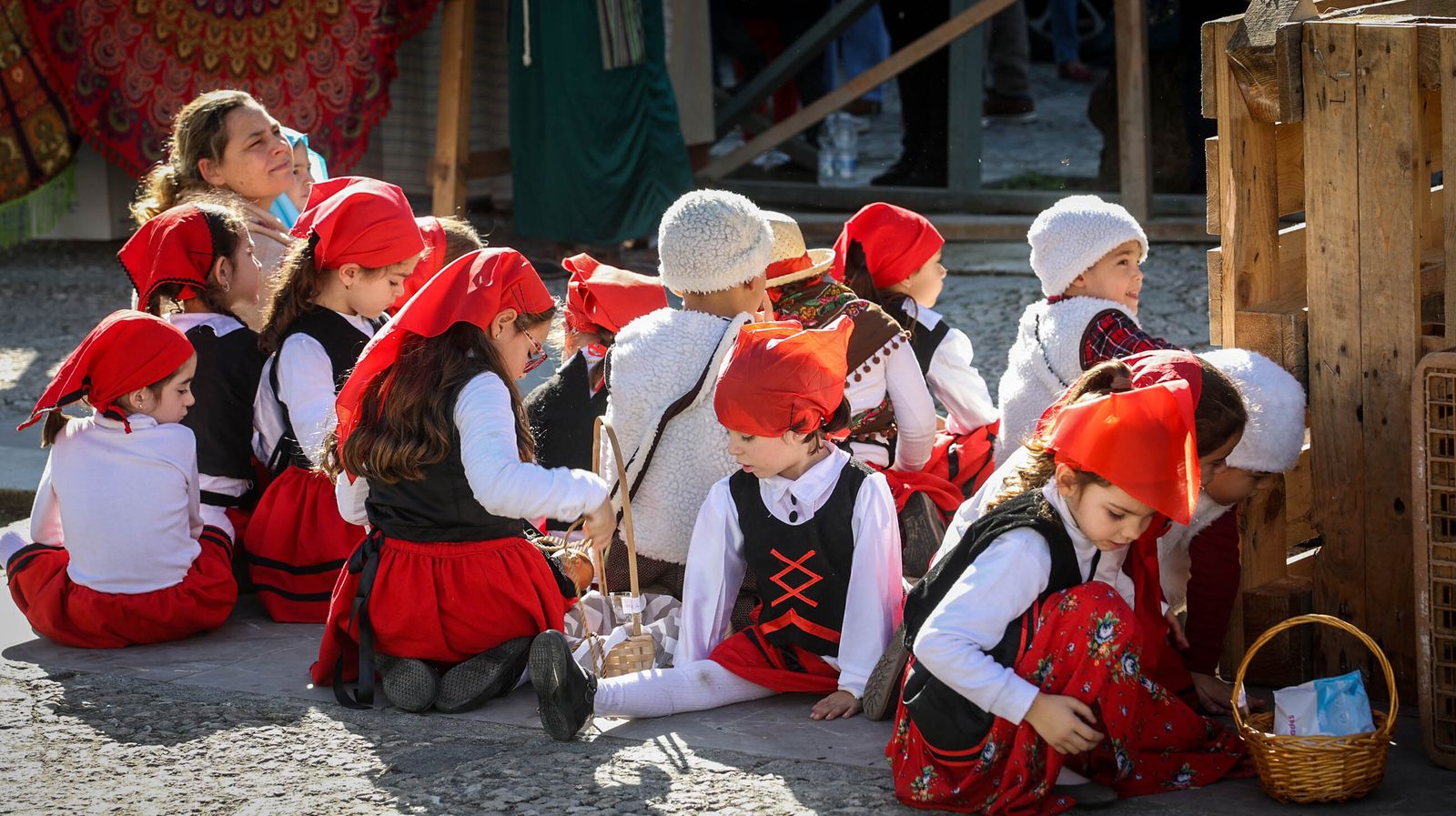 Belén viviente en la Plaza del Mercado de Jerez