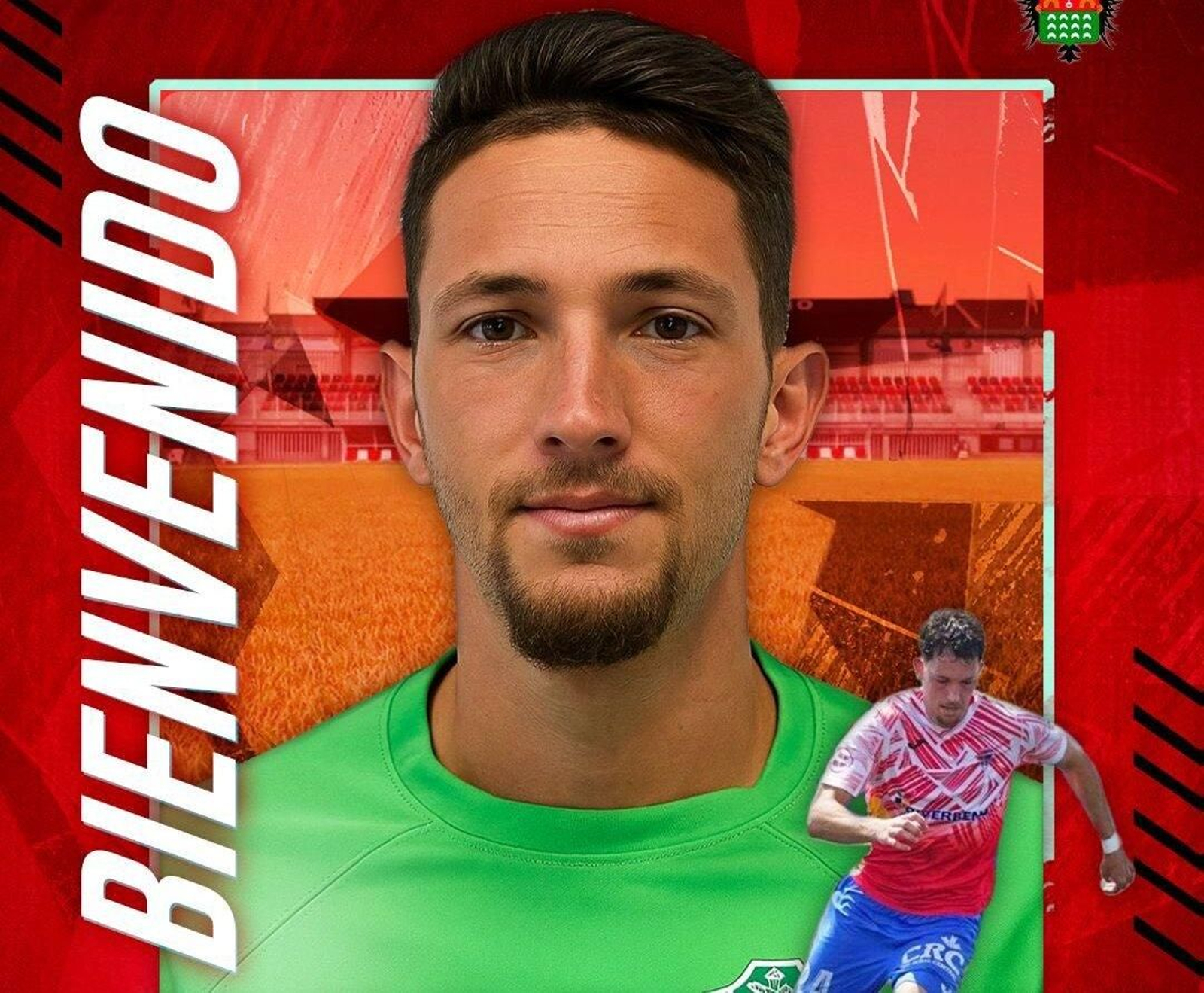 Cartel con el que el conjunto rojinegro anunciaba la incorporación de Coke Pastor.