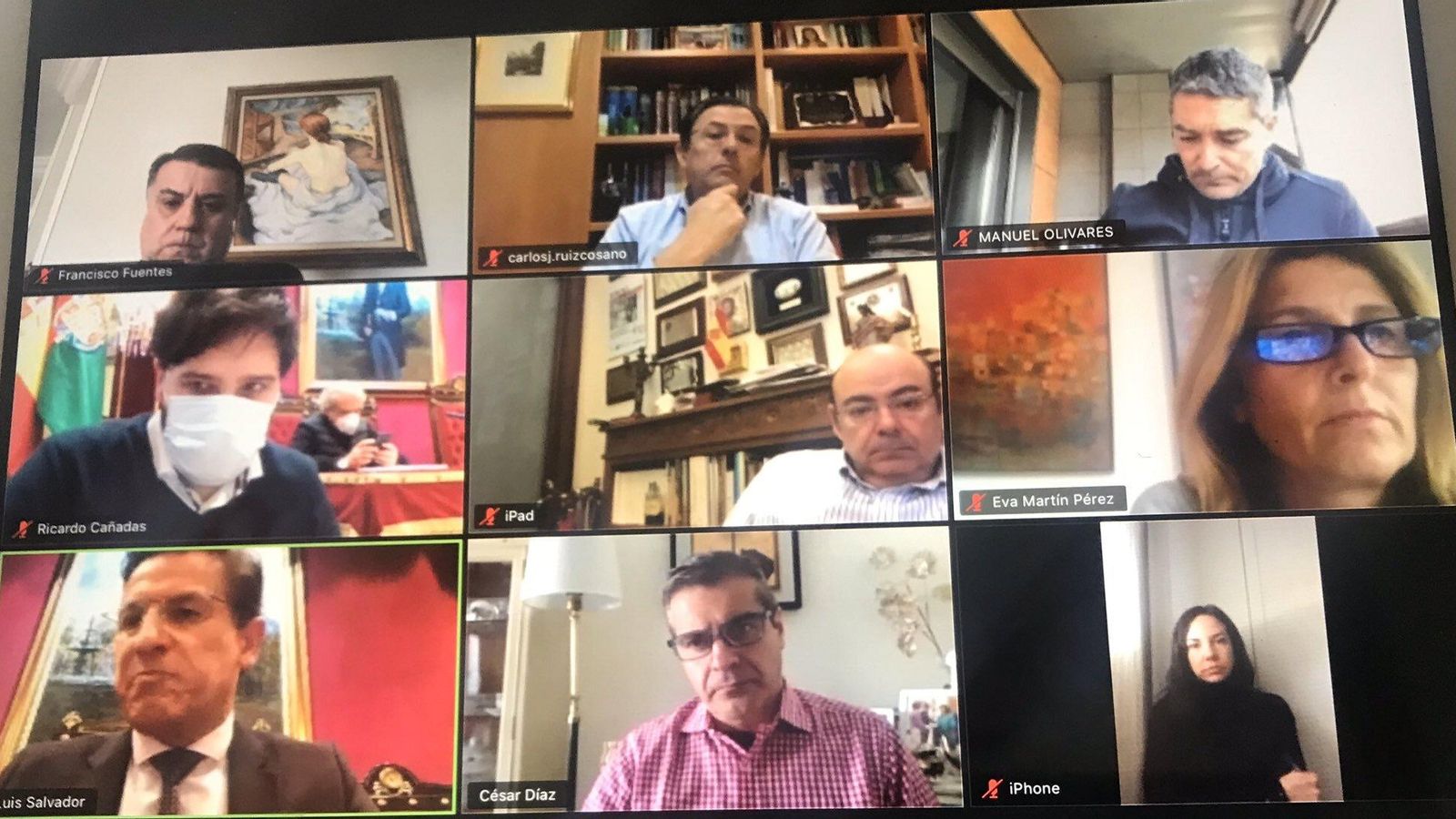 Reunión virtual en el Ayuntamiento