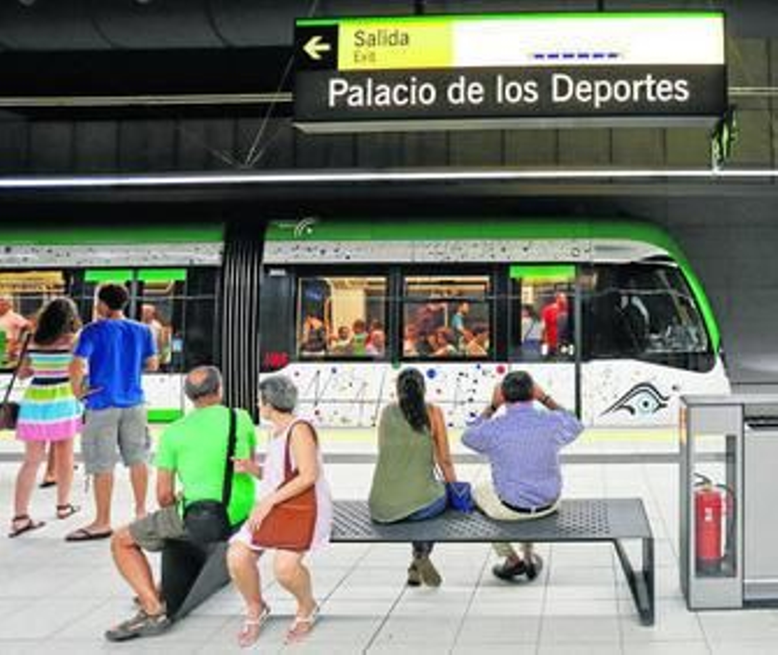 Viajeros del Metro.