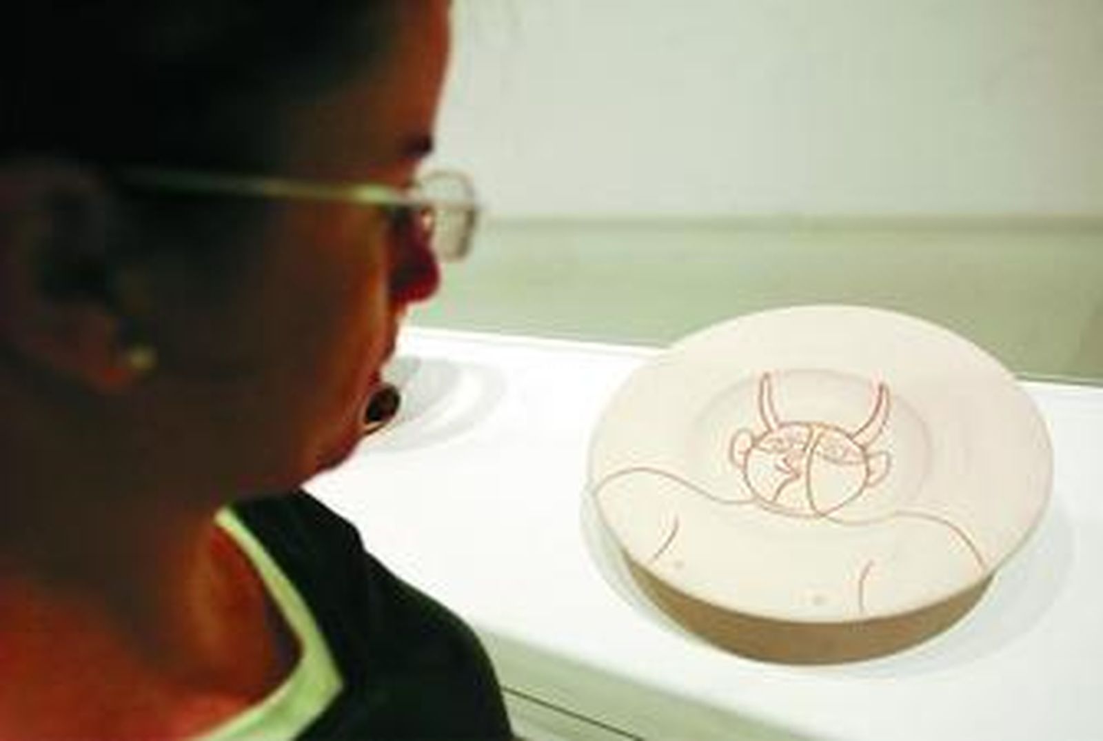 'Busto de fauno', pieza de cerámica conservada en la colección permanente del Museo Picasso Málaga.