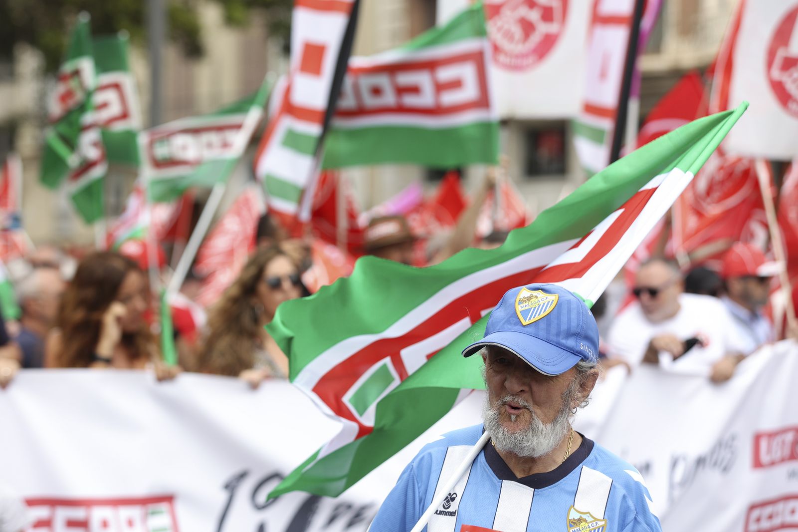 La manifestación del 1º de mayo de Málaga, en fotos