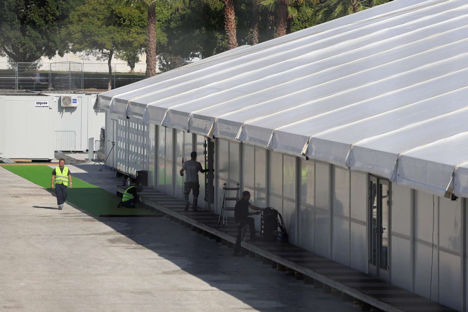 Así se transforma el Carpena para la Copa Billie Jean King y la Copa Davis