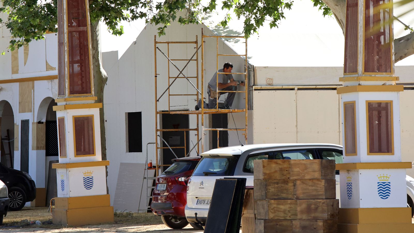 Así marcha el montaje de la Feria del Caballo 2023