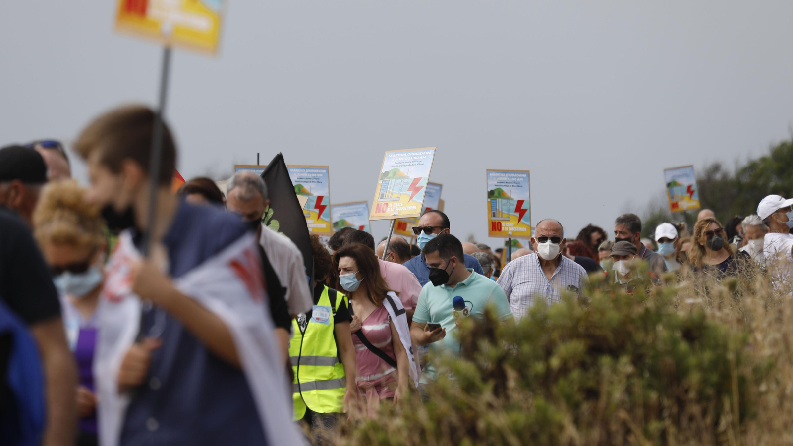 Las fotos de la manifestación contra la ubicación de la subestación eléctrica