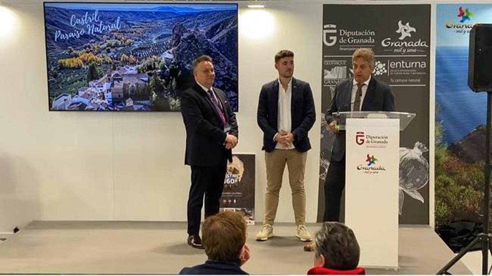 El Ayuntamiento de Castril durante su presentación en Fitur.