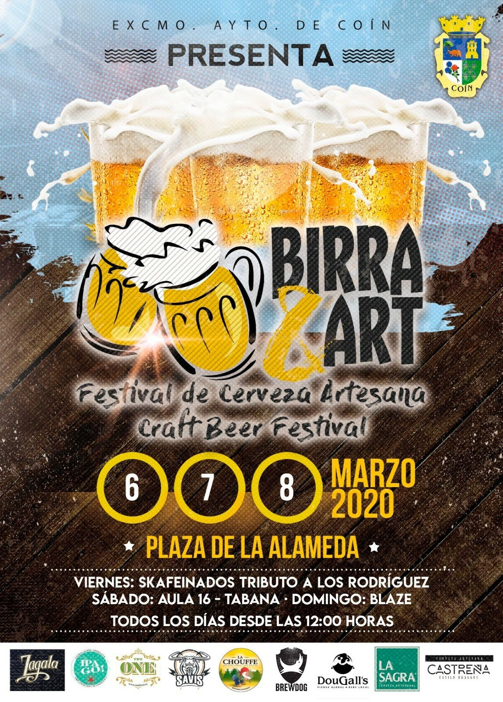Cartel del Festival de cerveza artesana en Coín.