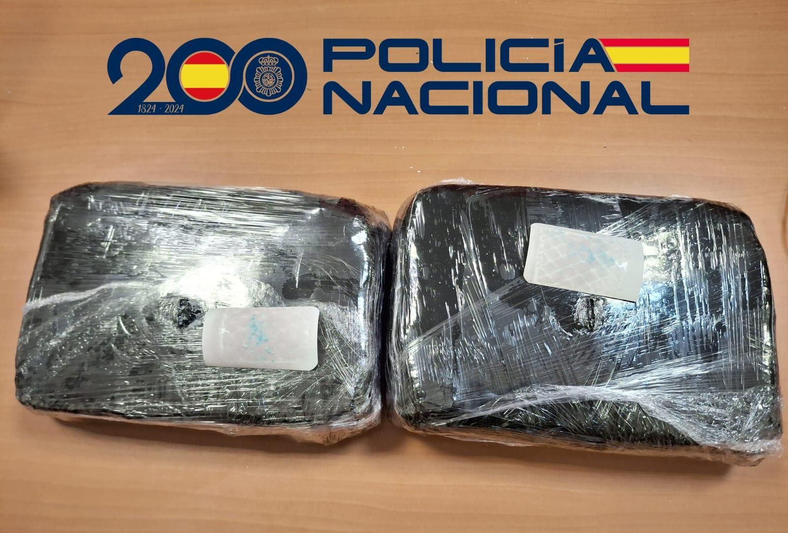 Cocaína incautada por la Policía Nacional de Linares.