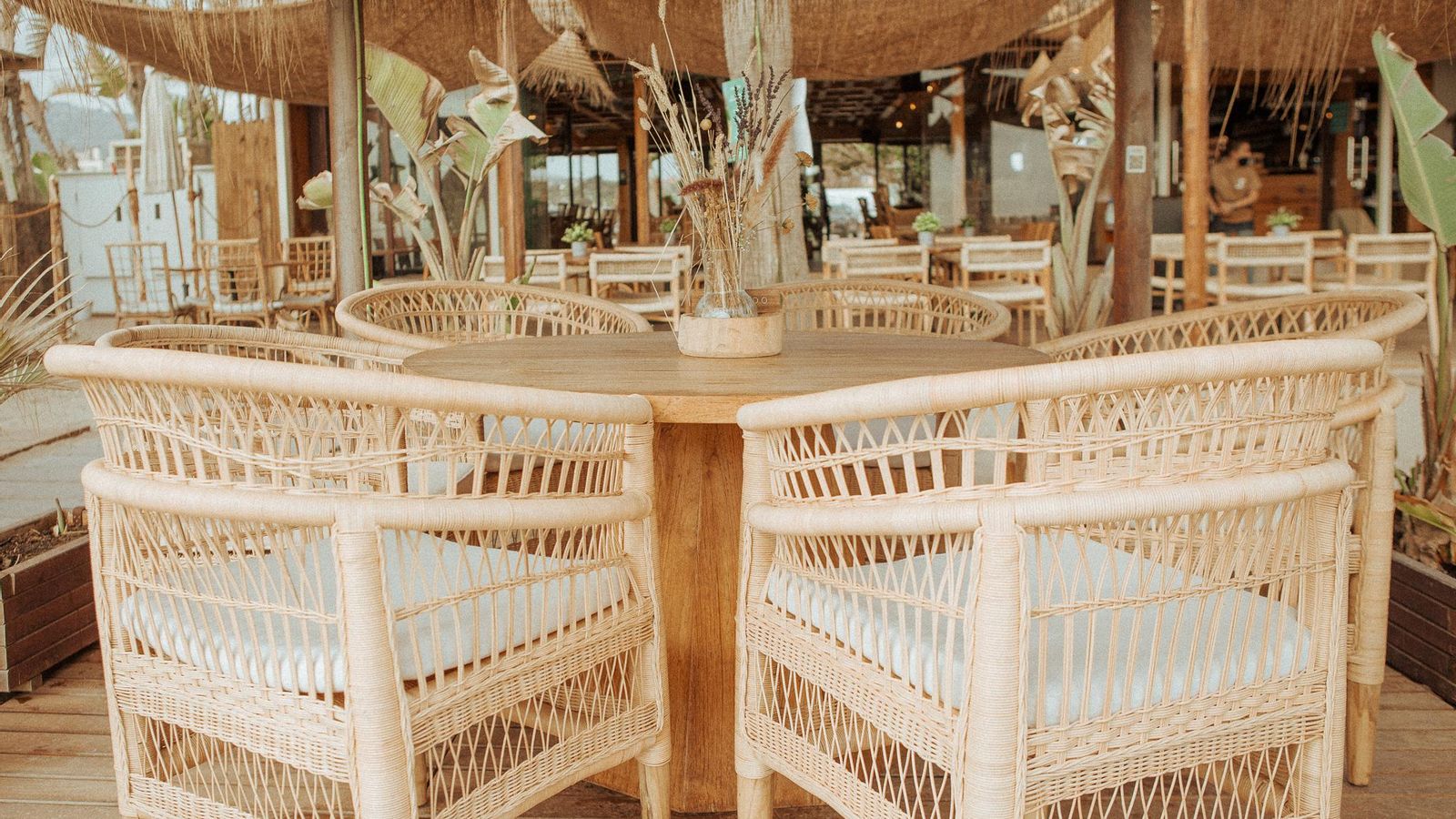 La zona interior de La Palapa.