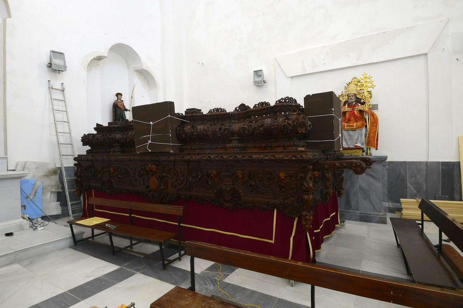 El paso del Perdón ya está en el Torreón del Sagrario de Santa Cruz