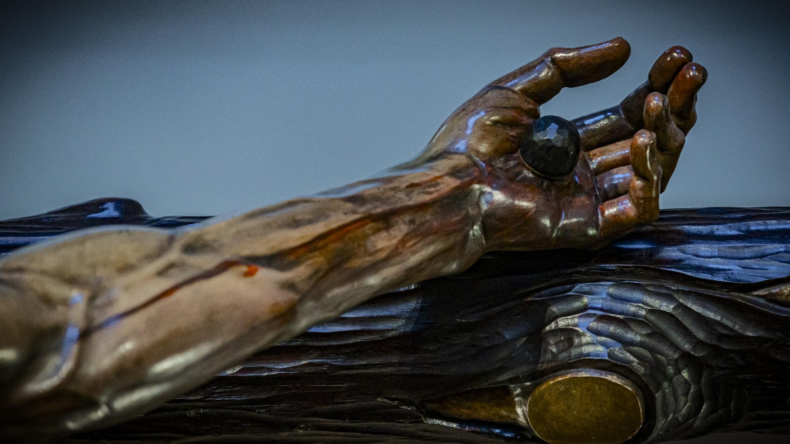 Las imágenes del Cristo de la Misericordia de la cofradía de La Palma después de su restauración