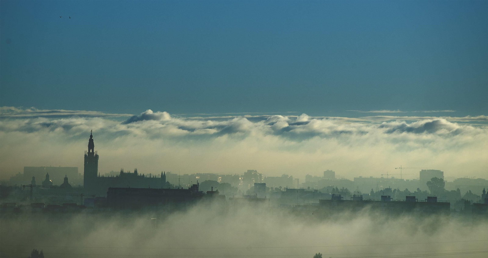 La niebla cubre Sevilla