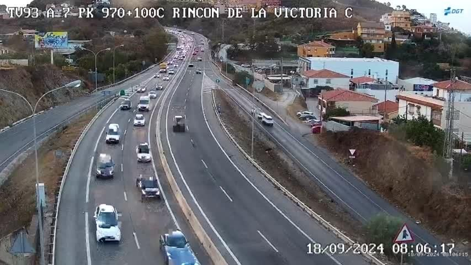 Imagen del tráfico en la A7 Imagen del tráfico en la A7