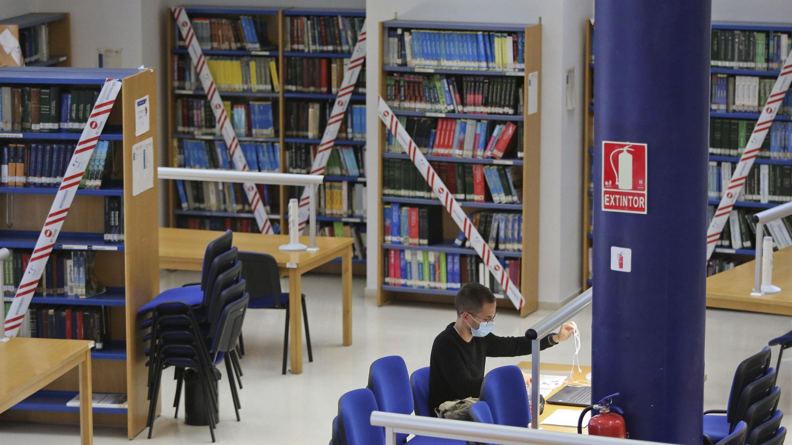 Biblioteca de la Facultad de Ciencias este martes.