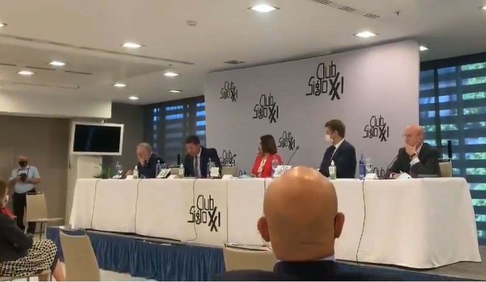 Un momento de la intervención de Picardo en el Club Siglo XXI, en Madrid.
