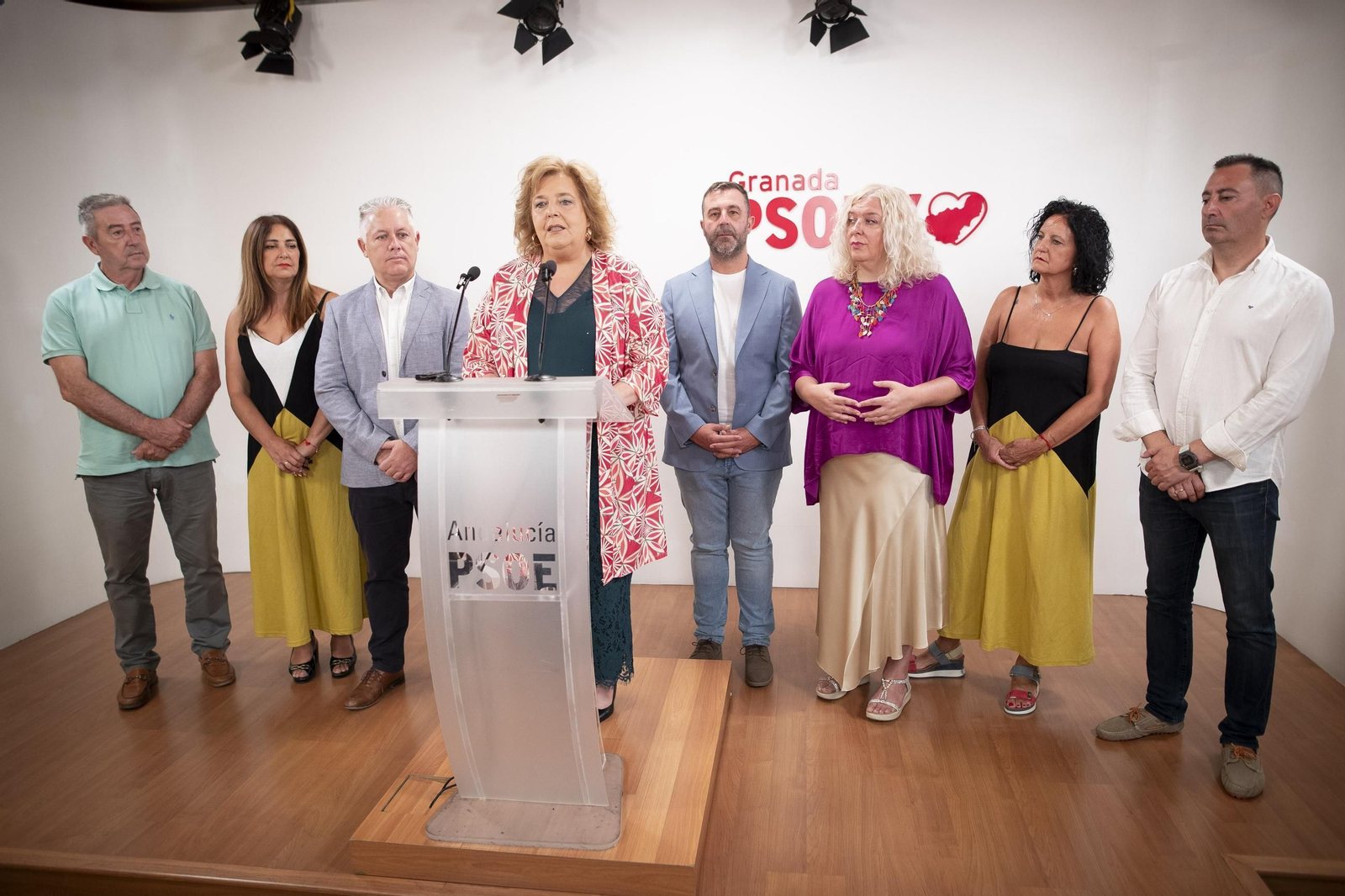 Imagen de la rueda de prensa del PSOE de balance de los dos años del gobierno de la Diputación