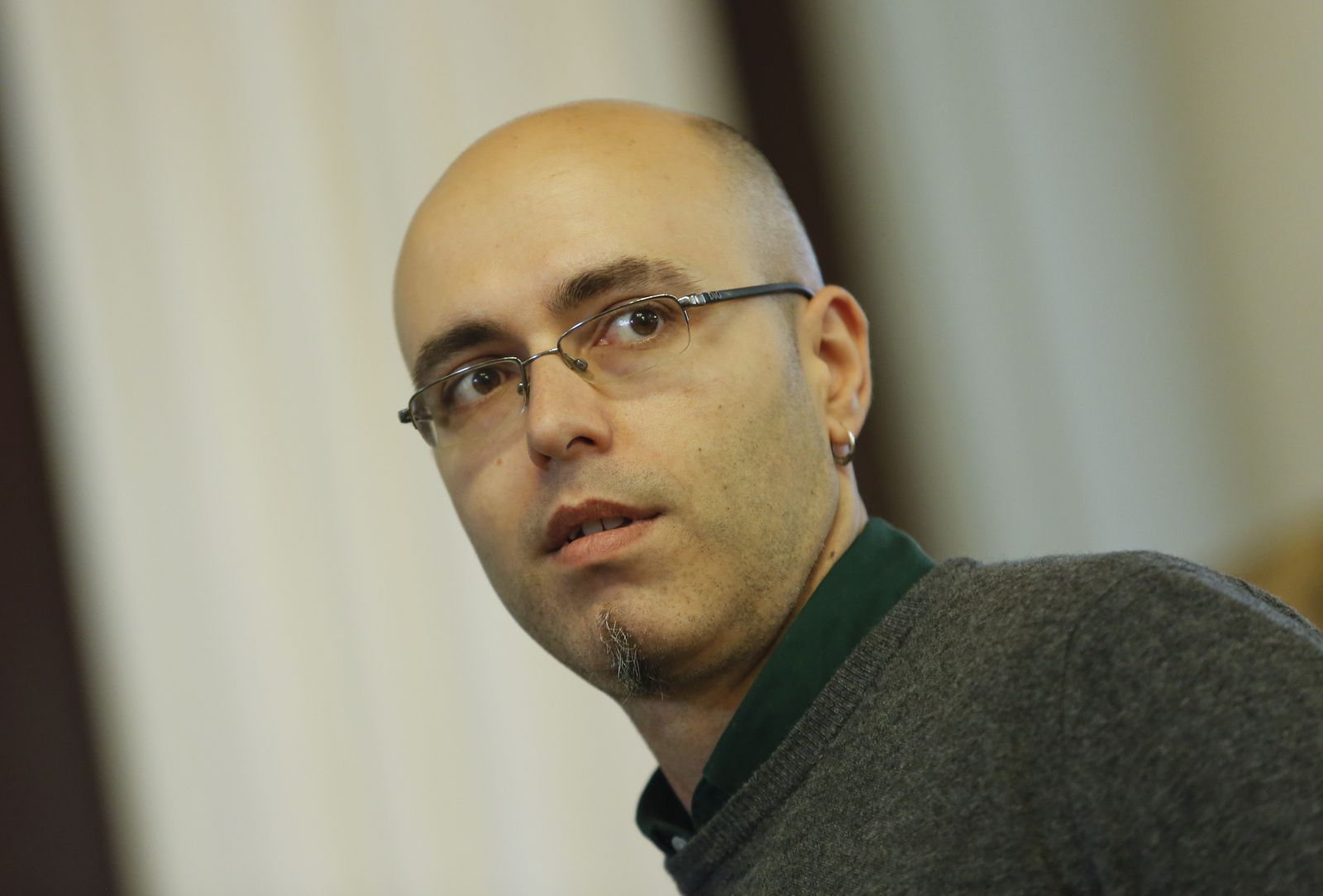 Jorge Fernández Gonzalo (Madrid, 1982), hace unos días, en la presentación de su libro en Málaga.