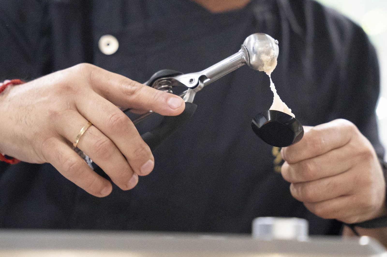 Las imágenes del delicioso sorbete gourmet de Gamba Roja de Alejandro Reyes