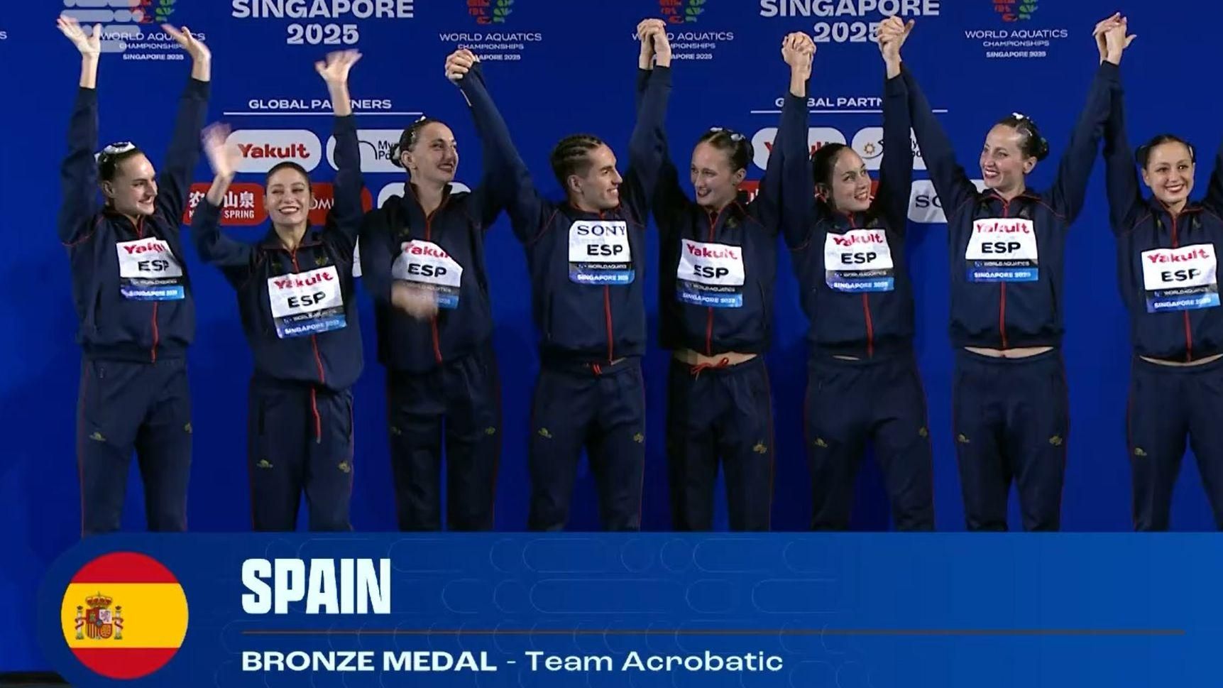 La sevillana Marina García cierra el Mundial con un bronce en la rutina acrobática
