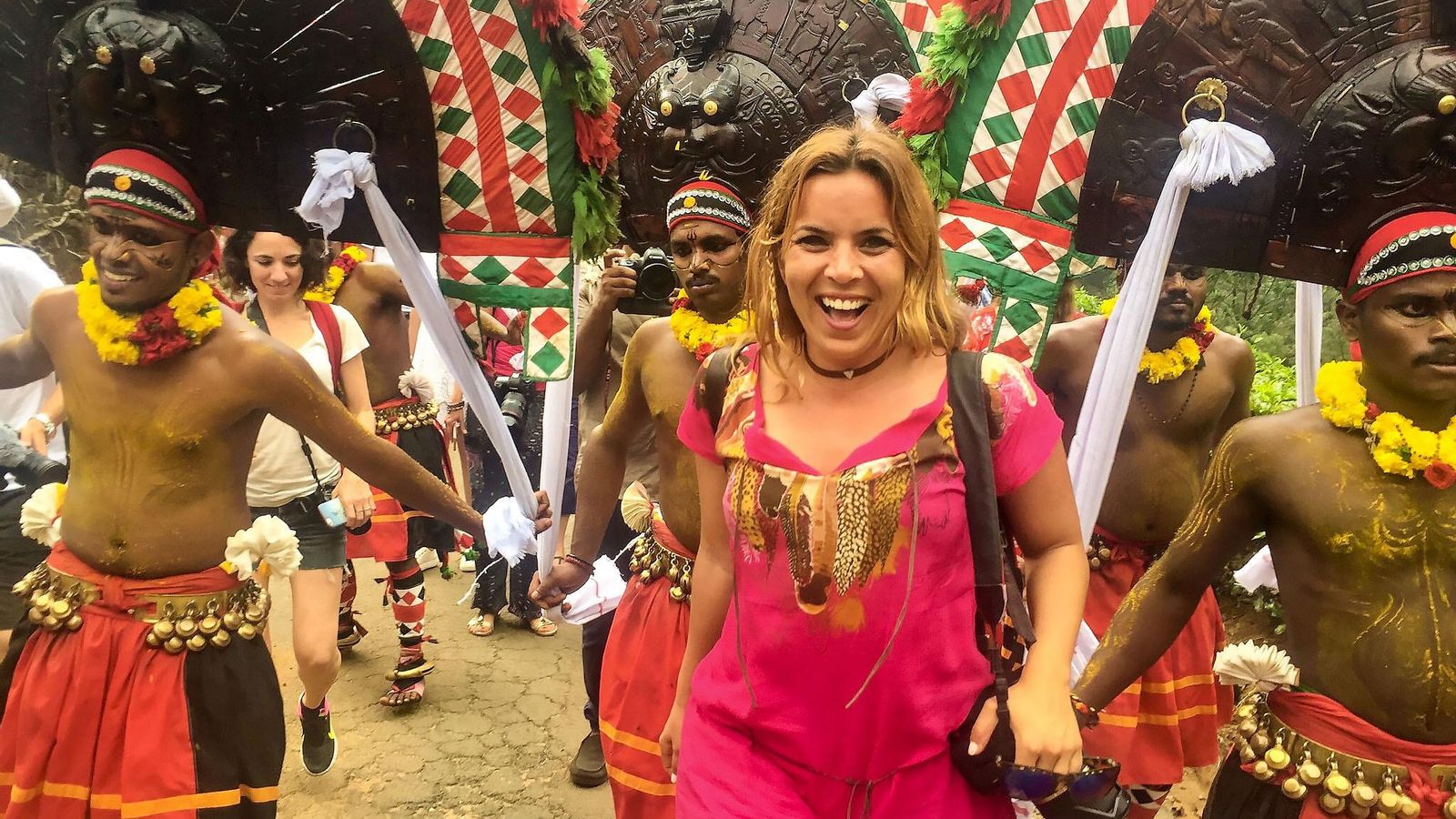 Karmen Salas en Kerala, en el sur de la India.