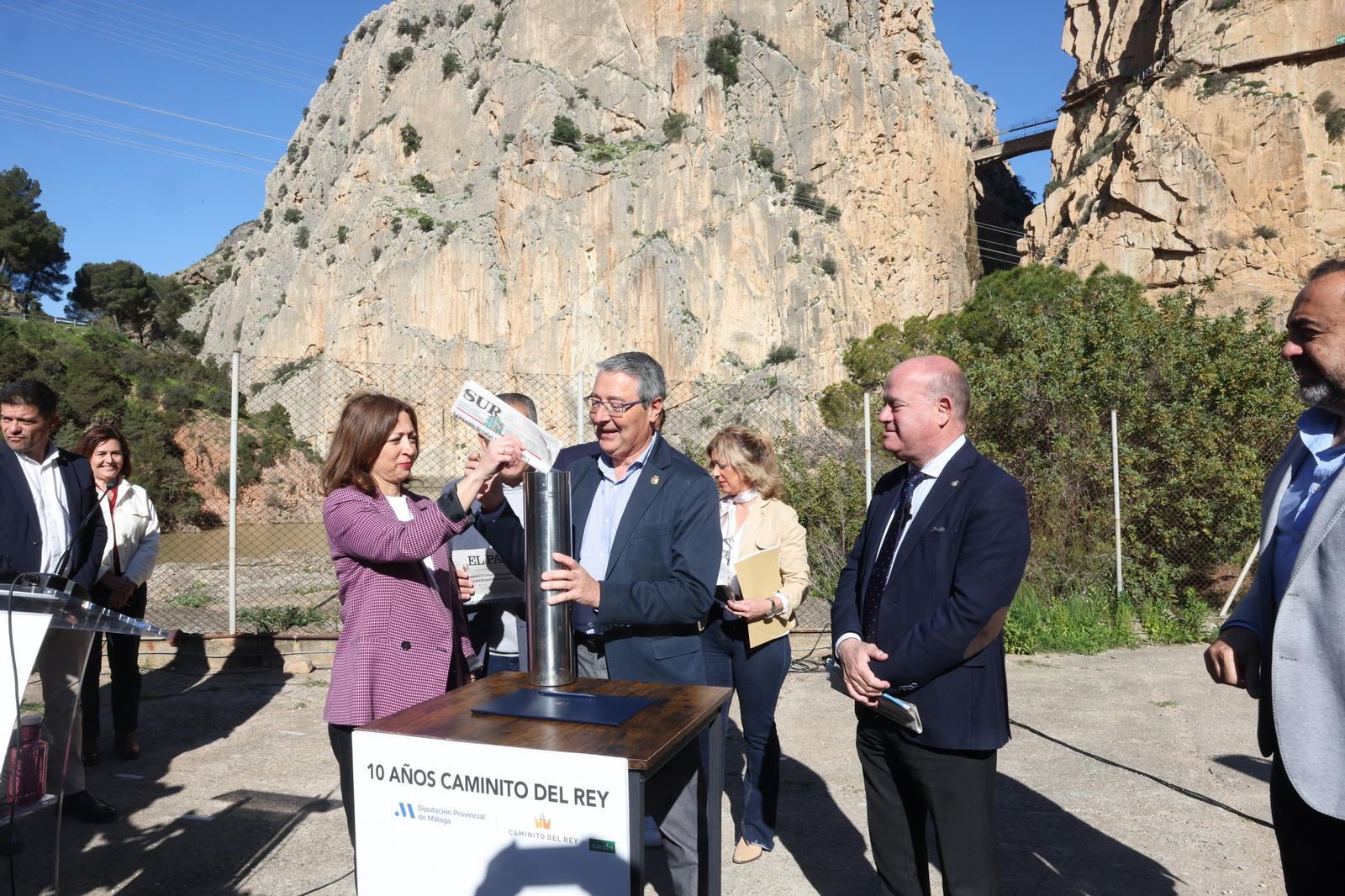 Comienzan las obras de ampliación del Caminito del Rey, en imágenes