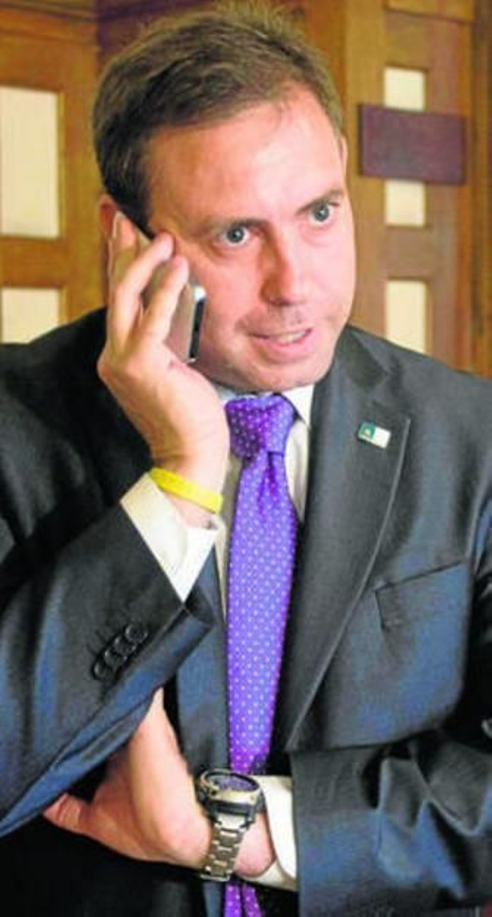 José Antonio Rodríguez, ayer en un receso de un curso en Santander.