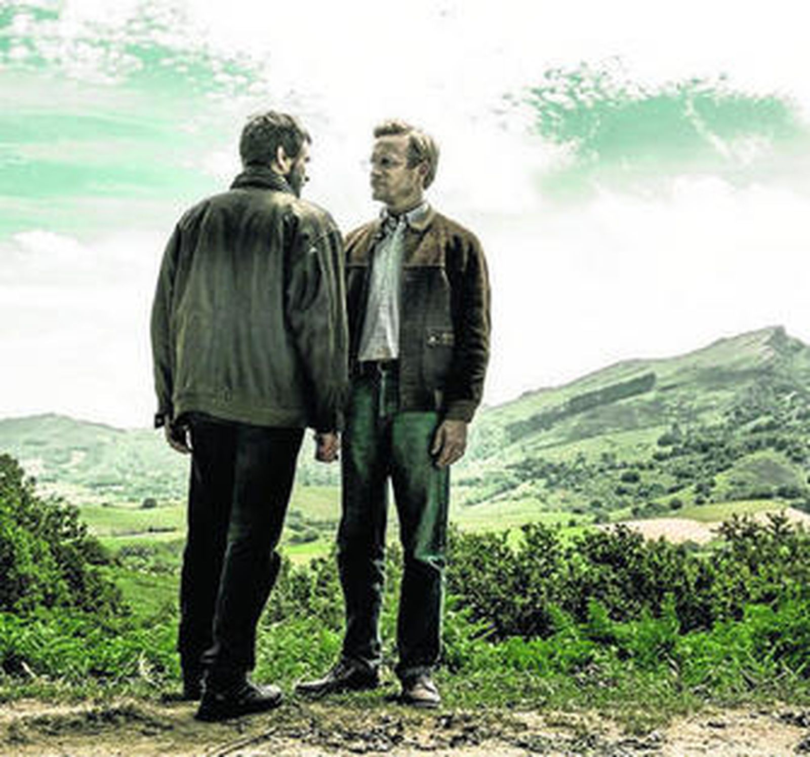 Àlex Brendemühl y Jérémie Renier, Txomín y un mediador en 'Santuario'.