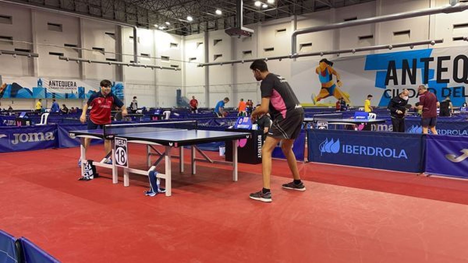 Ceferino Gómez, durante el Campeonato Estatal de Tenis de Mesa.