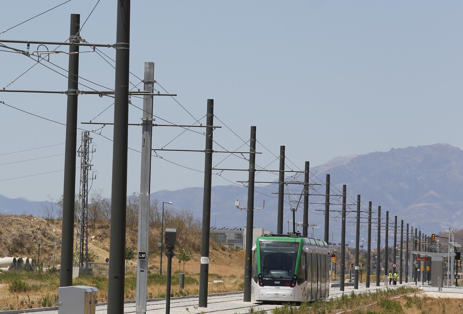 Imagen de archivo del Metro de Málaga en el entorno de la Universidad.
