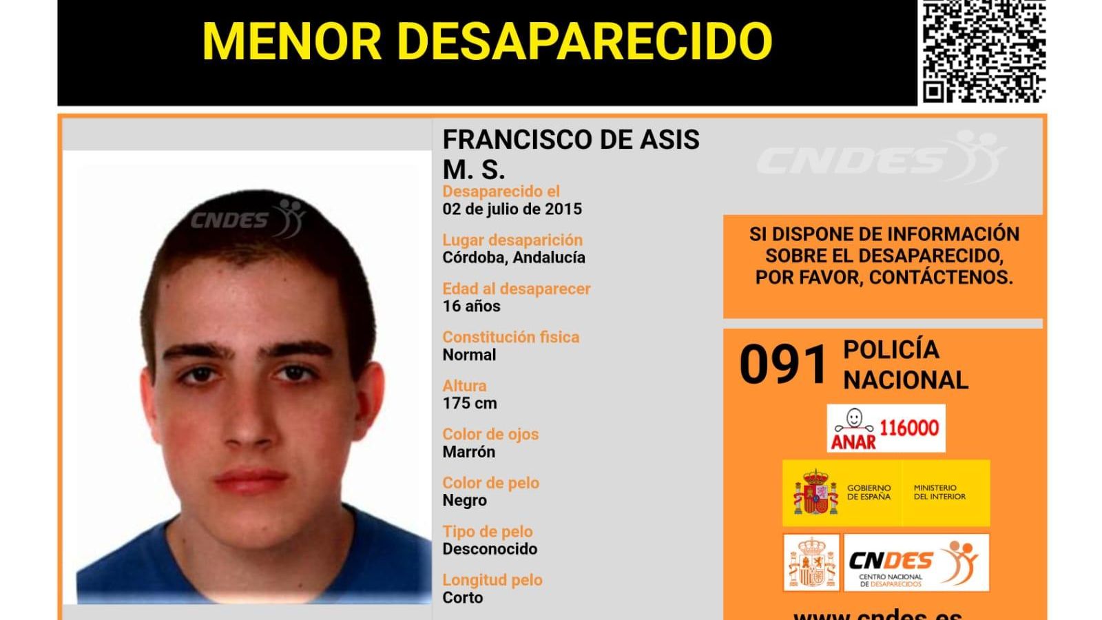 Cartel informativo de la desaparición de Paco Molina. Cartel informativo de la desaparición de Paco Molina.