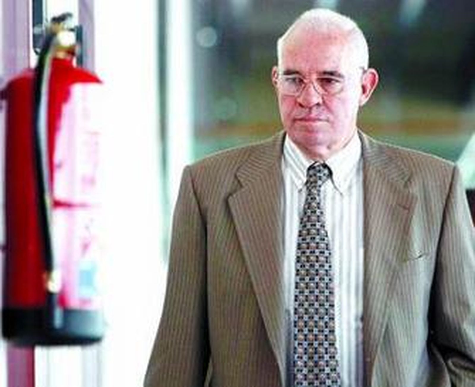 Luis Aragonés, en la sede federativa de Las Rozas.