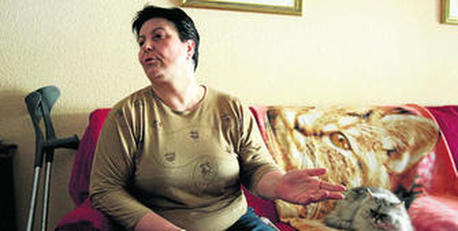 María Emilia durante la entrevista con Diario de Almería en su domicilio.