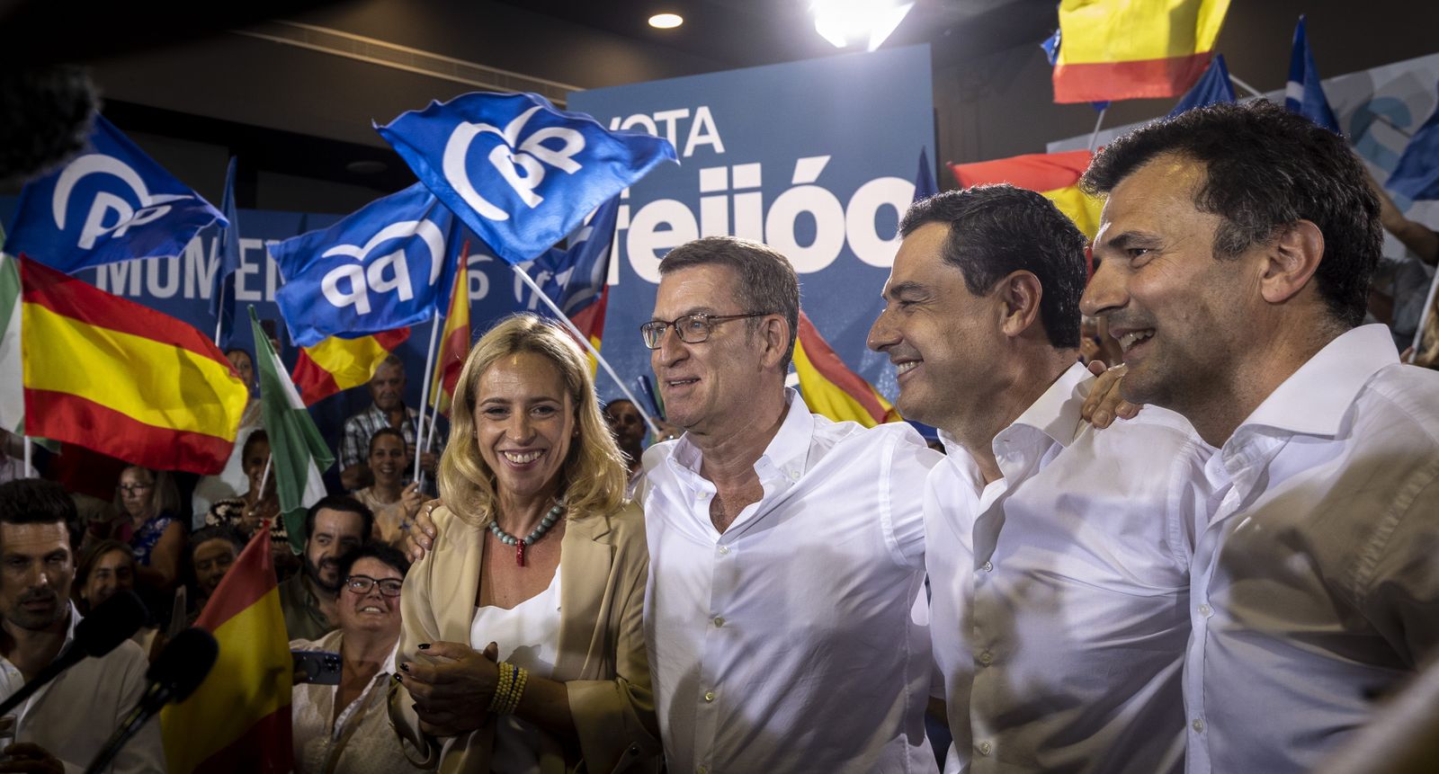 Las imágenes del mitin de Alberto Nuñez Feijoó en Cádiz