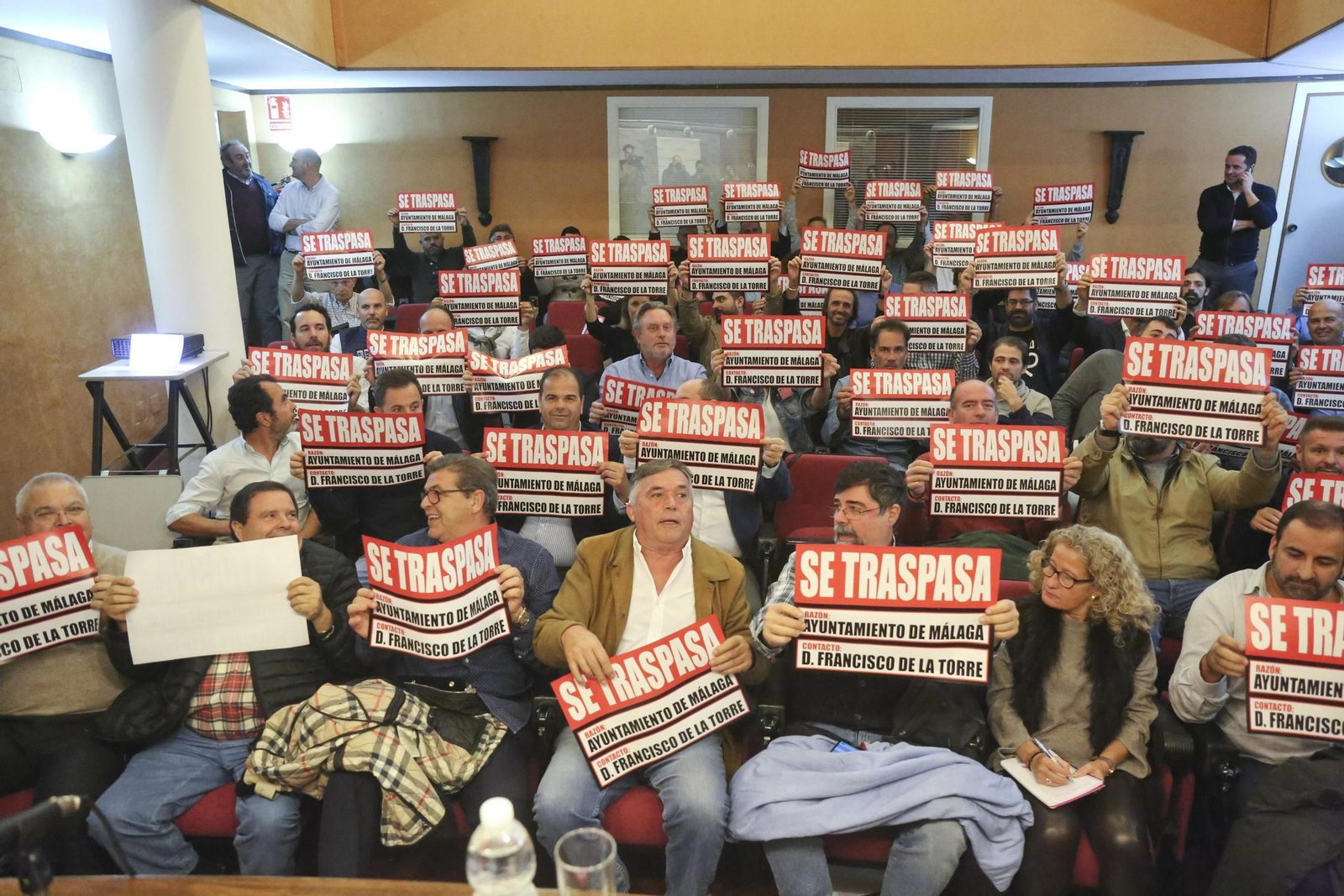 Reunión del sector hostelero, ayer.