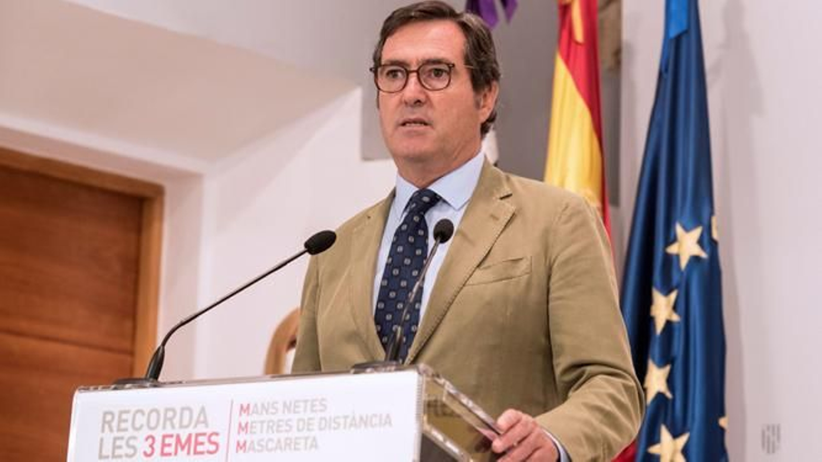 El presidente de la CEOE, Antonio Garamendi.