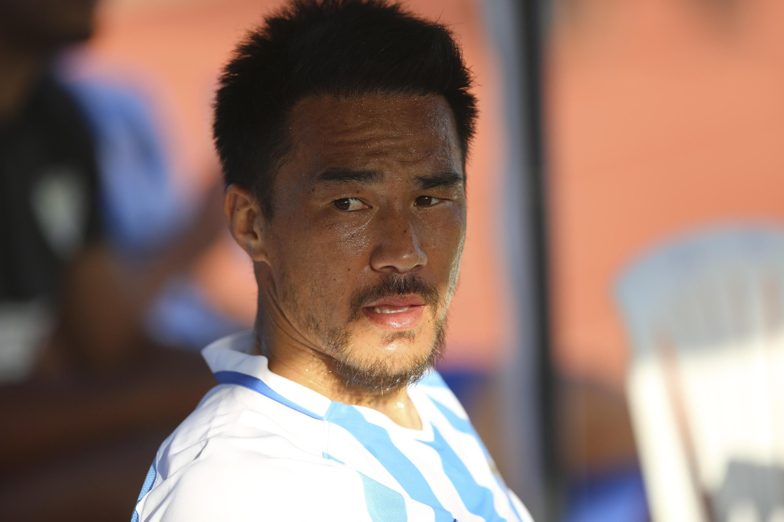 Shinji Okazaki, su fugaz paso por Málaga, en fotos