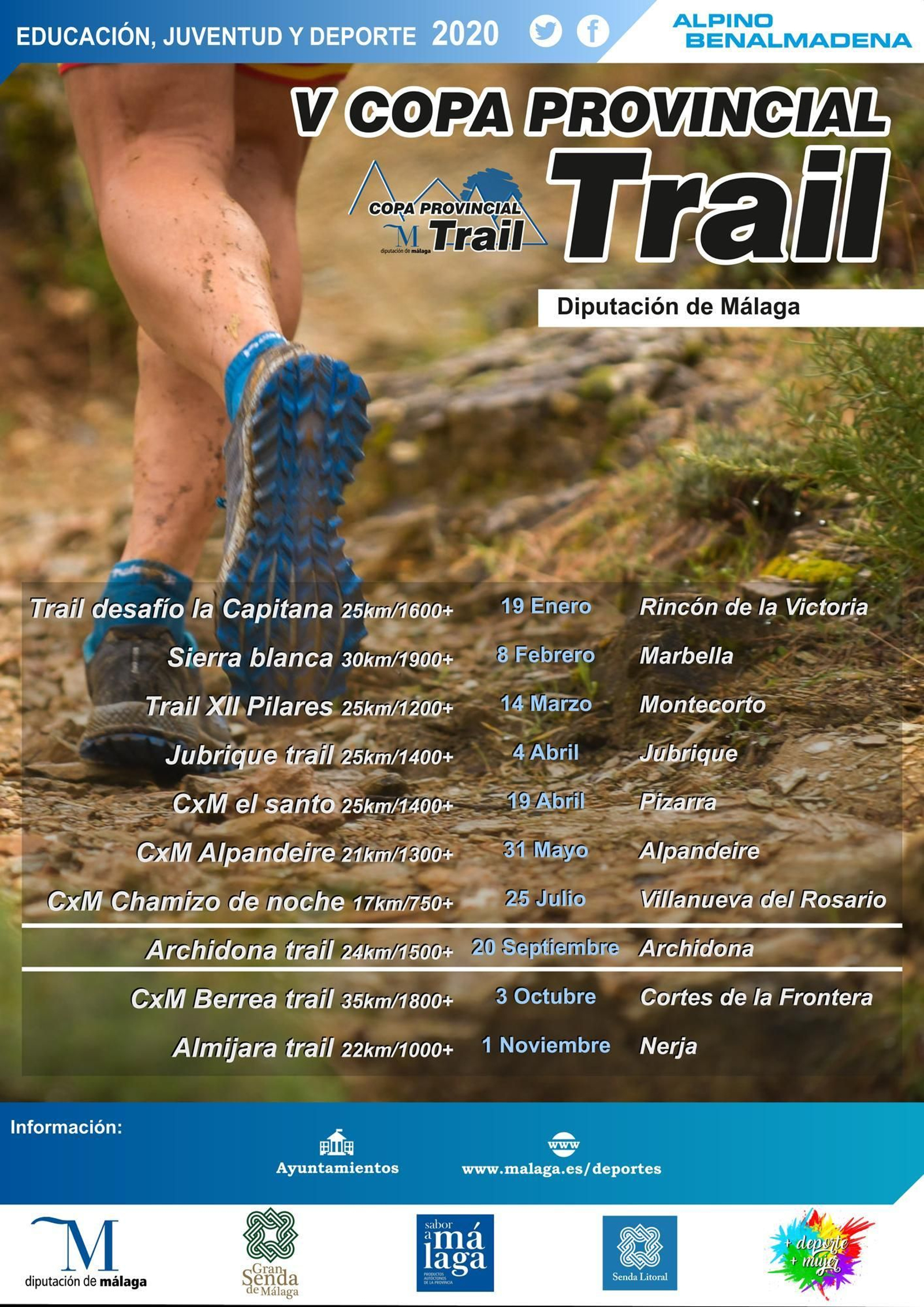 La V Copa Provincial de Trail comienza el domingo en el Rincón de la Victoria