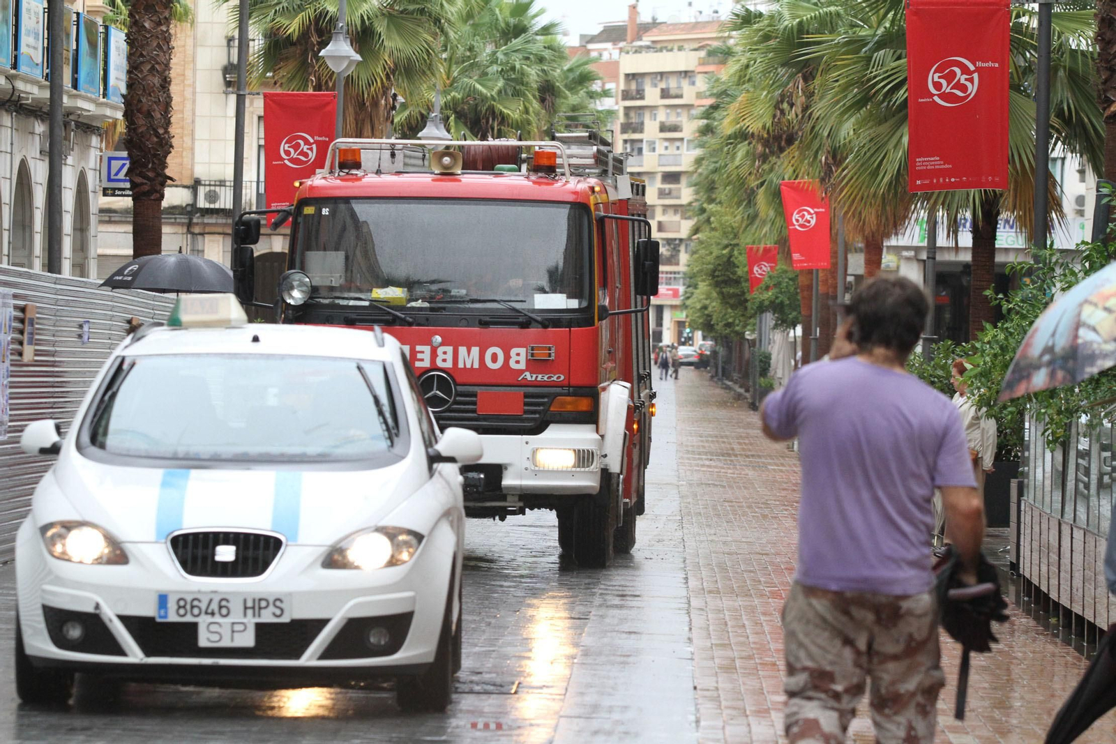 Imágenes del temporal de lluvia en Huelva.