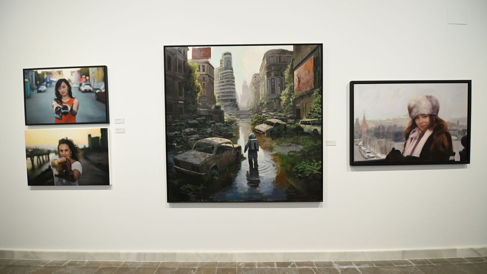 Algunas de las obras que se pueden ver en la exposición.