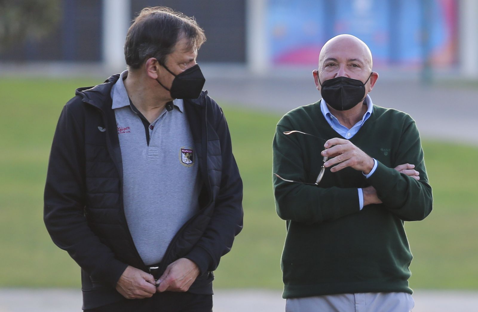 Juanma Rodríguez y Antonio Jesús López Nieto, en el Carpena.