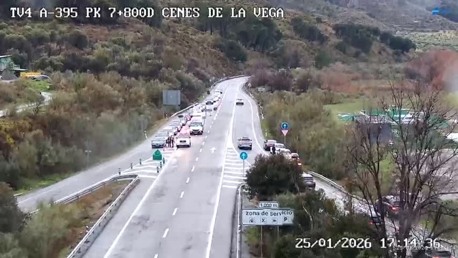 Carretera de acceso a Sierra Nevada